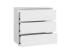 Comoda cu 3 sertare NEO 80, 80x40x80 cm, finisaj alb mat Household NewTrend