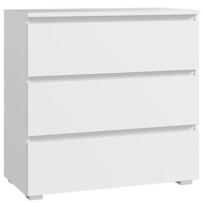 Comoda cu 3 sertare NEO 80, 80x40x80 cm, finisaj alb mat Household NewTrend