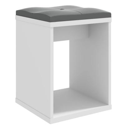 Taburet pentru toaleta cu sezut confortabil, 30x30x42 cm, alb Household NewTrend