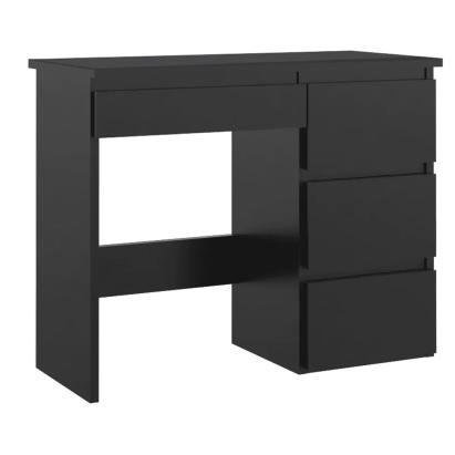 Birou calculator Beta 3 cu 4 sertare, 94x43x75 cm, finisaj negru Household NewTrend