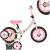 Bicicleta fara pedale pentru copii 80x40x57 cm, reglabila, roti din spuma, 1.8 kg, gri roz Household NewTrend