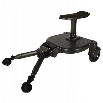 Platforma pentru carucior 55x33x36 cm, cu sezut pentru al doilea copil, montaj rapid, compatibilitate universala, neagra Household NewTrend