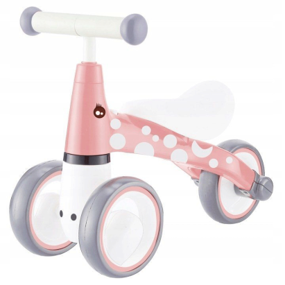 Mini bicicleta fara pedale, triciclu copii cu roti EVA, 50x22x39 cm, roz Household NewTrend