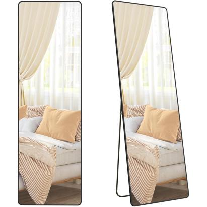 SONGMICS Oglinda podea 160x50 cm, sticla securizata, cadru aluminiu, negru Household NewTrend