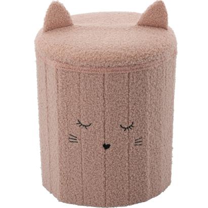 Taburet pentru copii, pliabil cu spatiu depozitare, 80kg, 28x34 cm, roz Household NewTrend