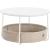 VASAGLE Masuta de cafea rotunda cu cos de stofa, stil modern, 45x75cm, alb cu bej Household NewTrend