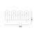 Gardulet pentru gradina, 60x31 cm, 4 segmente, posibilitate imbinare, pvc alb MultiMark GlobalProd