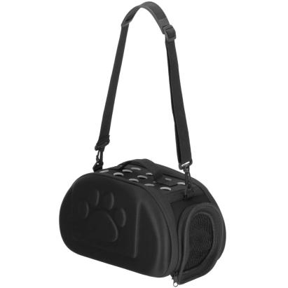 Geanta pentru transport animale mici, pentru caine si pisica, pliabila, curea de umar, 20x35x20 cm, negru Household NewTrend