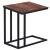 Masuta de cafea, cu cadru de otel si roti, industrial, 35x50x66 cm, maro wenge Household NewTrend