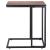Masuta de cafea, cu cadru de otel si roti, industrial, 35x50x66 cm, maro wenge Household NewTrend