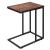 Masuta de cafea, cu cadru de otel si roti, industrial, 35x50x66 cm, maro wenge Household NewTrend