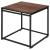 Set 2 mese pentru cafea, cadru otel, stil industrial, 50x50x52 cm si 45x45x47 cm, maro Household NewTrend