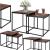 Set 2 mese pentru cafea, cadru otel, stil industrial, 50x50x52 cm si 45x45x47 cm, maro Household NewTrend