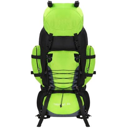 Rucsac tactic militar pentru drumetie, cu husa de ploaie, 90 litri, 25 kg, 85x38x26 cm, verde negru Household NewTrend