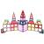 Set magnetic pentru constructii, 66 piese multicolor, plastic transparent, margini magnet MultiMark GlobalProd