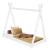 Pat din lemn pentru copii, model TeePee, somiera inclusa, 61x146x130 cm, alb Household NewTrend