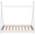 Pat din lemn pentru copii, model TeePee, somiera inclusa, 61x146x130 cm, alb Household NewTrend