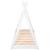 Pat din lemn pentru copii, model TeePee, somiera inclusa, 61x146x130 cm, alb Household NewTrend