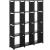 SONGMICS Raft de depozitare modular cu 12 cuburi, textil, personalizabil, 30x105x140 cm, negru Household NewTrend