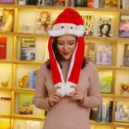 Caciula mos craciun, led-uri colorate, mustata miscatoare, circumferinta 27 cm MultiMark GlobalProd