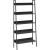 VASAGLE Biblioteca tip scara, cadru otel cu 5 polite, stil industrial, 80x30x170 cm, negru Household NewTrend
