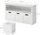 VASAGLE Comoda cu spatiu depozitare jucarii, 3 dulapuri mobile, 102x30x60 cm, alb Household NewTrend