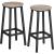 VASAGLE Set 2 scaune bar inalte, sezut rotund, cadru din otel, inaltime 65 cm, stil industrial, gri Household NewTrend