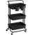 SONGMICS Carucior de depozitare pe roti, pentru bucatarie sau baie, cu 3 nivele, 42x34x86 cm, negru Household NewTrend