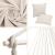 Hamac tip scaun, 100x130 cm, 2 perne, bara din lemn, bumbac bej MultiMark GlobalProd
