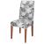 Husa universala pentru scaun, marime universala, poliester si spandex, 38x70cm, gri cu model floral Household NewTrend