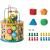 Cub activitati educative copii, 8 in 1, ceas, labirinturi, abac, forme geometrice, multicolor, lemn MultiMark GlobalProd