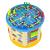 Cub activitati educative copii, 8 in 1, ceas, labirinturi, abac, forme geometrice, multicolor, lemn MultiMark GlobalProd