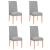 Set 4 huse universale pentru scaun, marime universala, poliester si spandex, 45 x 60 cm, gri cu carouri Household NewTrend