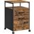 VASAGLE Dulap mobil tip rollbox pentru birouri, cu 2 sertare, stil industrial, 44x42x67cm, maro rustic Household NewTrend