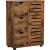SONGMICS Comoda cu 3 sertare si dulap, 60x30x80cm, maro rustic Household NewTrend