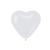 Set 100 baloane forma inimioara, 30 cm, latex alb MultiMark GlobalProd