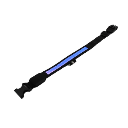 Zgarda luminoasa led pentru caini, marime s, 3 moduri iluminare culoare albastru MultiMark GlobalProd