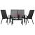 Set mobilier gradina textilene, 2 scaune, 1 canapea si 1 masa, gri inchis Household NewTrend