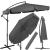 Umbrela de gradina cu brat lateral banana, cu husa, 300cm, gri Household NewTrend