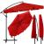 Umbrela de gradina cu brat lateral banana, cu husa, 300cm, rosu Household NewTrend