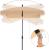SONGMICS Umbrela terasa gradina sau plaja, cu inclinare, husa, 200x125cm, taupe Household NewTrend