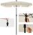 SONGMICS Umbrela terasa gradina sau plaja, cu inclinare, husa, 180x125cm, bej Household NewTrend