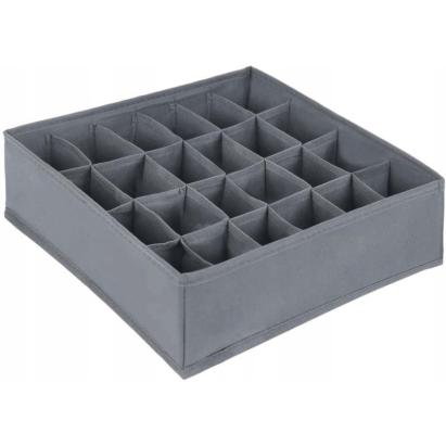 Organizator pliabil pentru sertar, 24 compartimente, 32.5 x 32.5 cm, textil, gri MultiMark GlobalProd