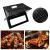 Gratar metalic pe carbune, pliabil, din otel cu tava cromata, 46x31x29cm, negru Household NewTrend