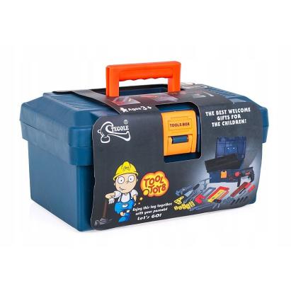 Trusa unelte constructii, 32 piese, burghiu, surubelnite, ciocan, fierastrau de mana, cutie depozitare MultiMark GlobalProd