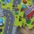 Covoras pista masinute, 9 piese tip puzzle, spuma eva, grosime 1 cm, 90x90 cm MultiMark GlobalProd