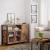 VASAGLE Dulap de depozitare tip bufet, cu 3 usi, stil industrial, 110x33x75cm, maro rustic si negru Household NewTrend