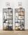 VASAGLE Biblioteca cu forma geometrica, pe 6 nivele, stil industrial, 30x80x180cm, maro rustic si negru Household NewTrend