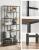 VASAGLE Biblioteca cu forma geometrica, pe 6 nivele, stil industrial, 30x80x180cm, maro rustic si negru Household NewTrend