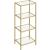 VASAGLE Raft cu trepte pentru dormitor, 4 etaje, din sticla securizata, cadru din otel, 30x95x40cm, auriu Household NewTrend